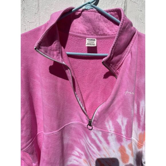 Victoria's Secret Pink Y2K Hoodie Women L Tie Dye Hoodie Hippie Boho - Picture 9 of 12